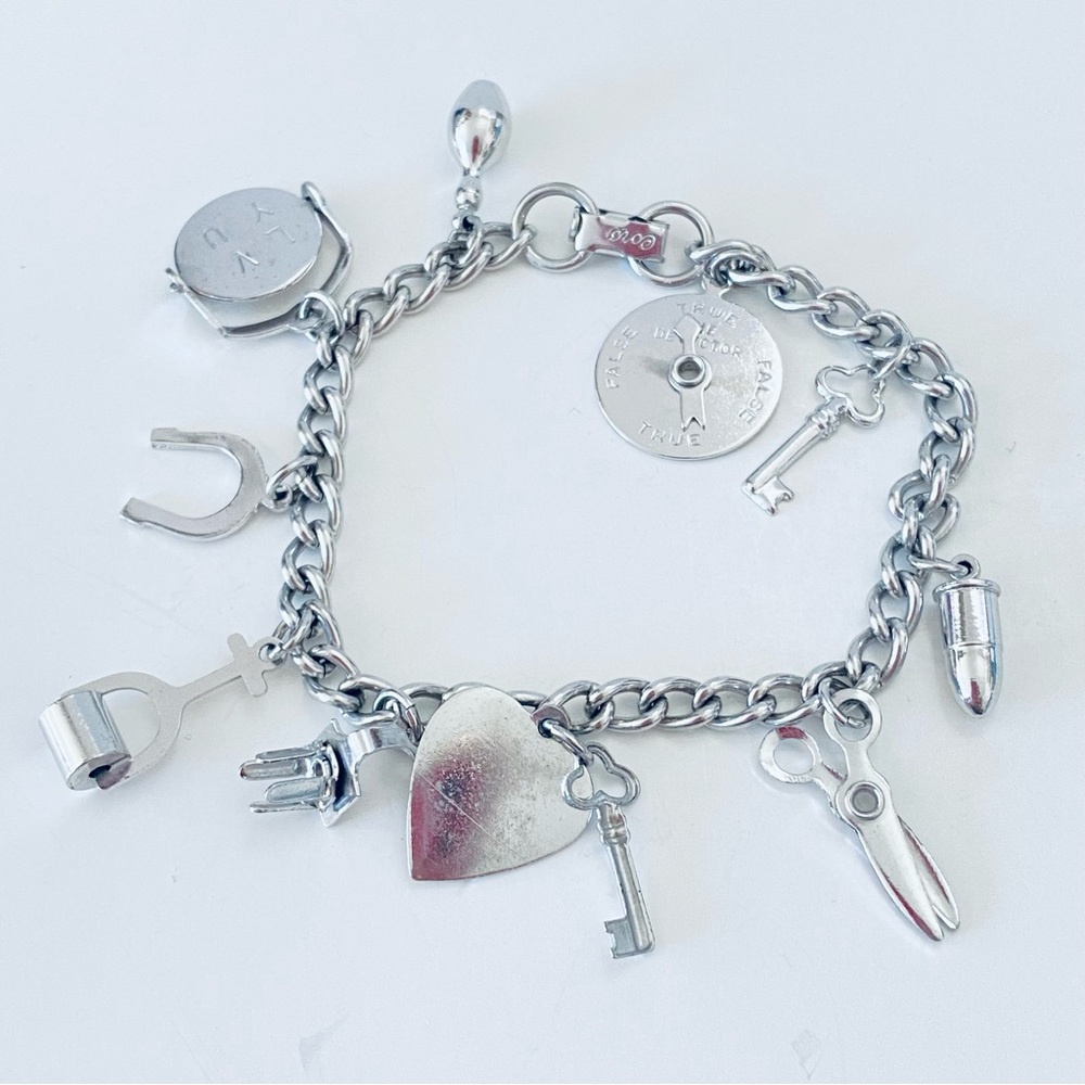 Rare Vintage Coro Signed Charm Bracelet
